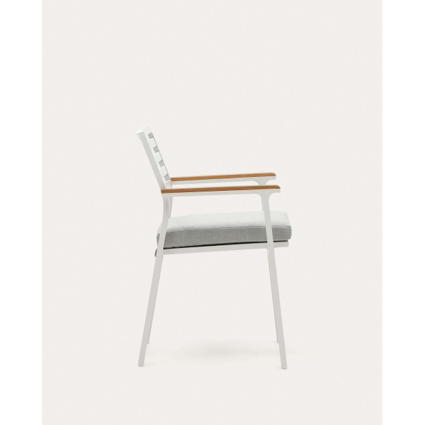 Silla de exterior Bona aluminio blanco - Kave Home - J0600031NN05 Silla de exterior Bona aluminio blanco - Kave Home - J0600031NN05