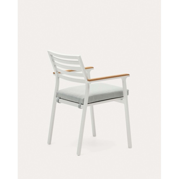 Silla de exterior Bona aluminio blanco - Kave Home - J0600031NN05 Silla de exterior Bona aluminio blanco - Kave Home - J0600031NN05