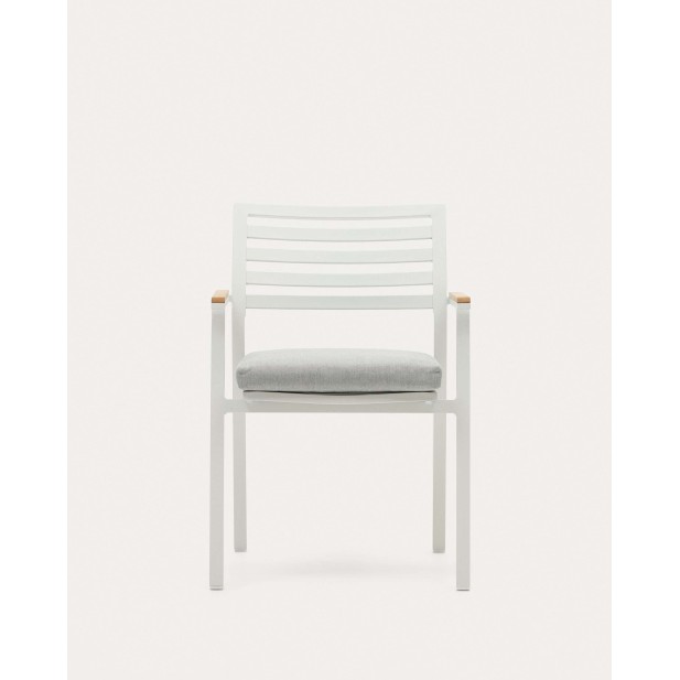 Silla de exterior Bona aluminio blanco - Kave Home - J0600031NN05 Silla de exterior Bona aluminio blanco - Kave Home - J0600031NN05