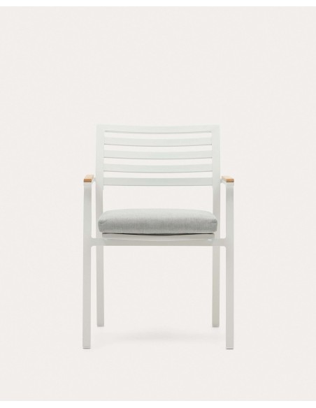 Silla de exterior Bona aluminio blanco - Kave Home - J0600031NN05