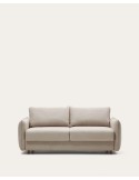 Sofá cama Carlota 2 plazas de chenilla beige 140 cm - Kave Home