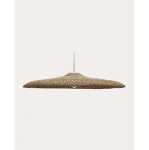 Pantalla para lámpara de techo Cruilles de fibras naturales con acabado natural Ø 100 cm - Kave Home - L06000020FN46. Muebles y decoración de diseño 