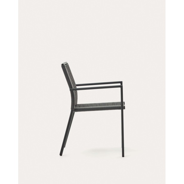 Silla de exterior Culip cuerda y aluminio gris KaveHome J0600019NN02 Silla de exterior Culip cuerda y aluminio gris KaveHome J0600019NN02