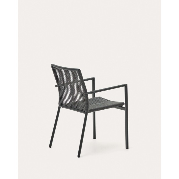 Silla de exterior Culip cuerda y aluminio gris KaveHome J0600019NN02 Silla de exterior Culip cuerda y aluminio gris KaveHome J0600019NN02