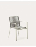 Silla de exterior Culip de cuerda y aluminio blanco - Kave Home