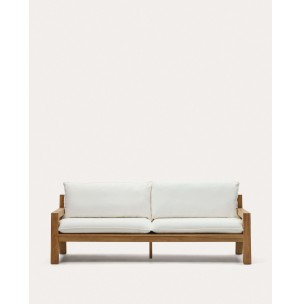 Sofá Forcanera 3 plazas de madera maciza de teca 218 cm - Kave Home - J1400015JJ05. Muebles y decoración de diseño para casas con personalidad