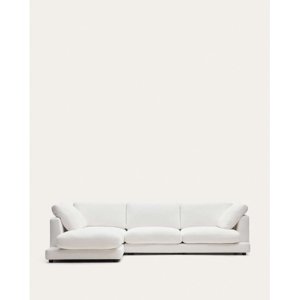 Sofá Gala 4 plazas con chaise longue izquierdo blanco 300 cm Kave Home