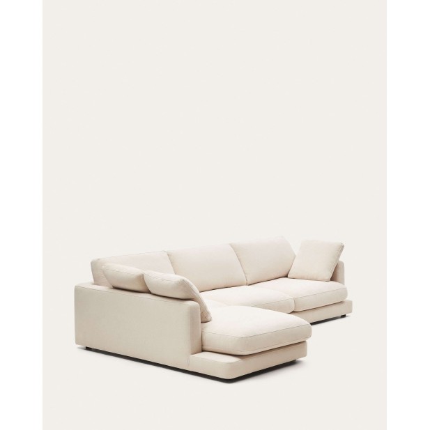 Sofá Gala 4 plazas chaise longue izquierdo beige 300cm Kave Home