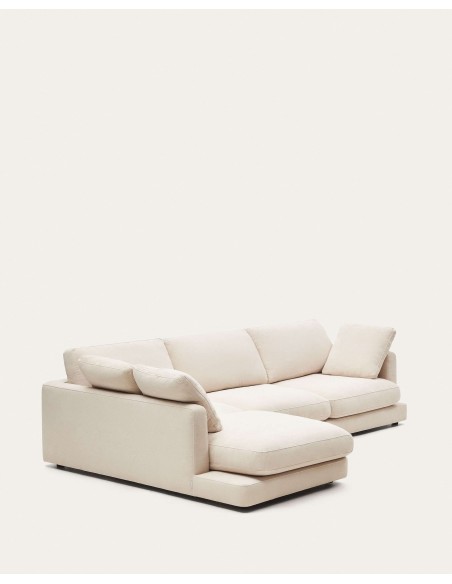 Sofá Gala 4 plazas chaise longue izquierdo beige 300cm Kave Home