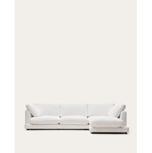 Sofá Gala 4 plazas con chaise longue derecho blanco 300 cm - Kave Home - S821_41_SE05. Muebles y decoración de diseño para casas con personalidad