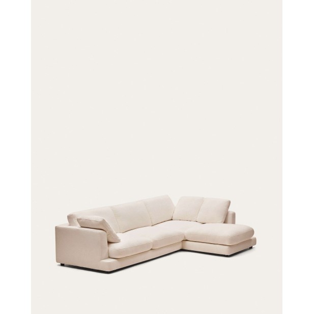 Sofá Gala 4 plazas con chaise longue derecho beige 300 cm - Kave Home Sofá Gala 4 plazas con chaise longue derecho beige 300 cm - Kave Home