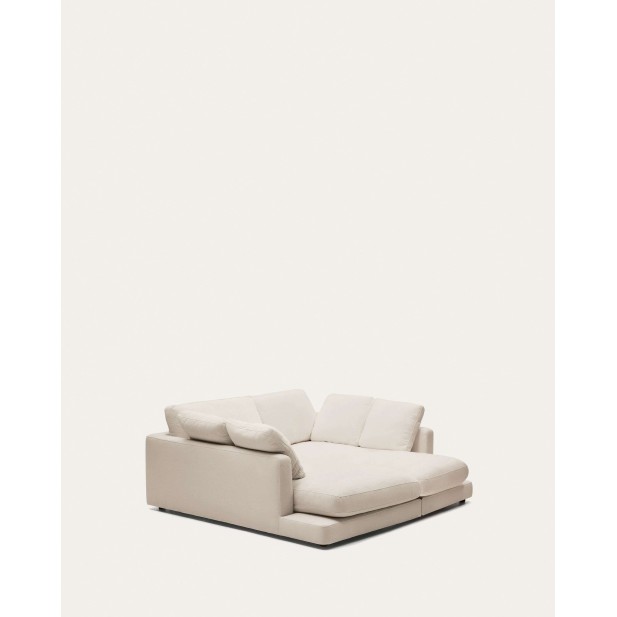 Sofá Gala 3 plazas con doble chaise longue beige 210 cm - Kave Home