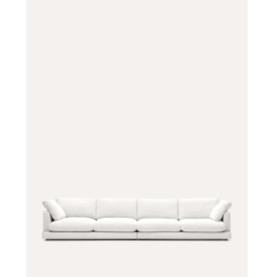 Sofá Gala 6 plazas blanco 390 cm - Kave Home - S821_70_SE05. Muebles y decoración de diseño para casas con personalidad