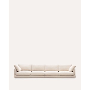 Sofá Gala 6 plazas beige 390 cm - Kave Home - S821_70_SE12. Muebles y decoración de diseño para casas con personalidad