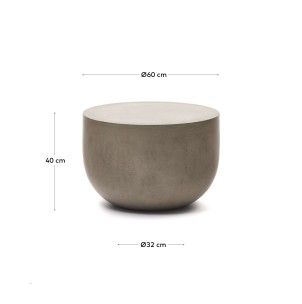 Mesa de centro redonda Garbet cemento Ø 60 cm Kave Home J0300018PR03 2