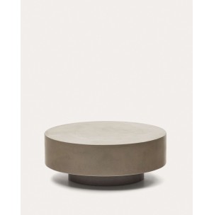 Mesa de centro redonda Garbet de cemento Ø 80 cm - Kave Home - J0300032PR03. Muebles y decoración de diseño para casas con personalidad