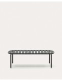 Mesa de centro exterior Joncols de aluminio gris Ø 110 x 62 cm - Kave Home