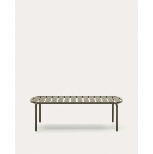 Mesa de centro exterior Joncols de aluminio con acabado pintado verde Ø 110 x 62 cm - Kave Home - J0300001NN19. Muebles y decoración de diseño para casas con personalidad