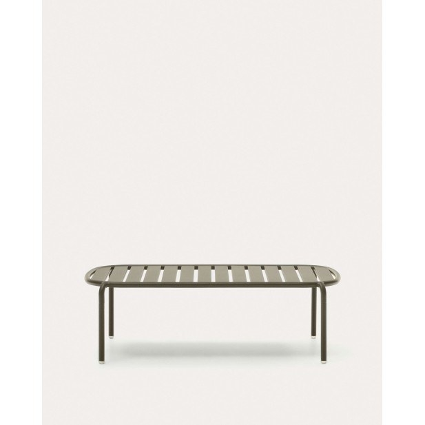 Mesa de centro exterior Joncols de aluminio verde Ø110x62cm Kave Home