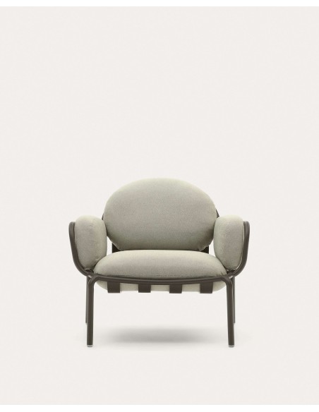 Butaca de exterior Joncols de aluminio verde - Kave Home O1030010GP12