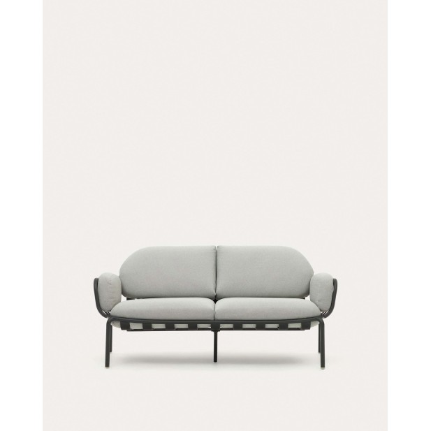 Sofá 2 plazas de exterior Joncols de aluminio gris 165 cm - Kave Home