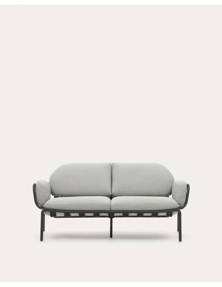 Sofá 2 plazas de exterior Joncols de aluminio gris 165 cm - Kave Home