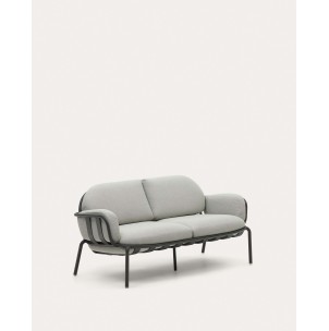 Sofá 2 plazas de exterior Joncols de aluminio gris 165 cm - Kave Home 2