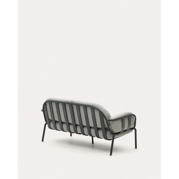 Sofá 2 plazas de exterior Joncols de aluminio gris 165 cm - Kave Home Sofá 2 plazas de exterior Joncols de aluminio gris 165 cm - Kave Home