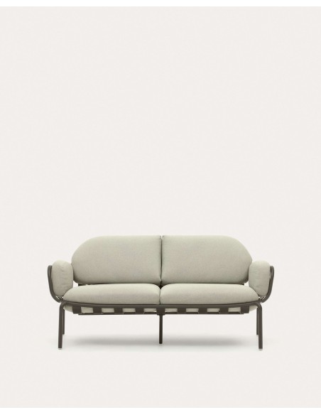 Sofá 2 plazas de exterior Joncols de aluminio verde 165 cm - Kave Home