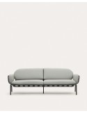 Sofá 3 plazas de exterior Joncols de aluminio gris 225 cm - Kave Home