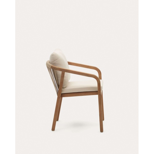 Silla Malaret eucalipto y cuerda beige FSC - Kave Home - J0600049JJ12