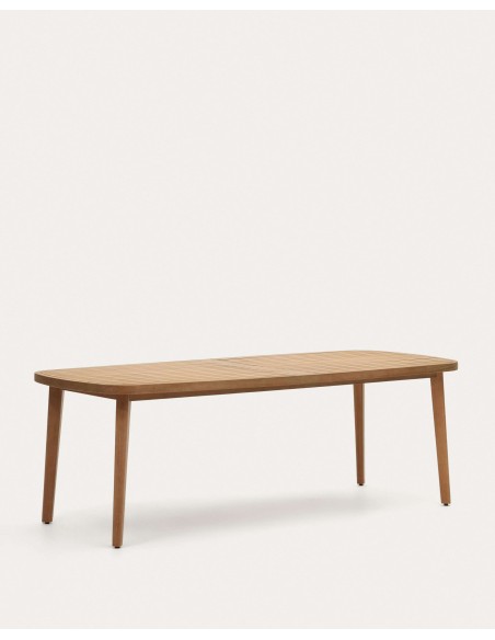 Mesa 100% exterior Maset de madera maciza de eucalipto 220 x 100 cm FSC - Kave Home