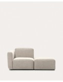 Sofá modular Neom 1 plaza con terminal beige 169 cm - Kave Home