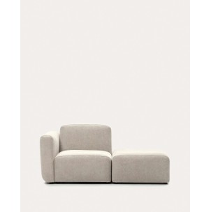 Sofá modular Neom 1 plaza con terminal beige 169 cm - Kave Home - S82611AU12. Muebles y decoración de diseño para casas con personalidad