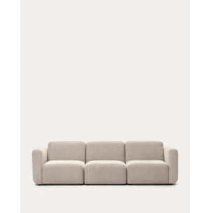 Sofá modular Neom 3 plazas beige 263 cm - Kave Home - S82630AU12. Muebles y decoración de diseño para casas con personalidad