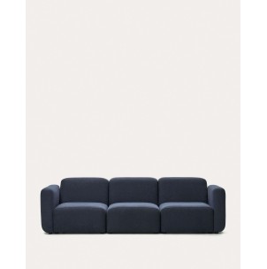Sofá modular Neom 3 plazas azul 263 cm - Kave Home - S82630AU25. Muebles y decoración de diseño para casas con personalidad