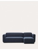 Sofá modular Neom 3 plazas chaise longue derecho/izquierdo azul 263 cm - Kave Home