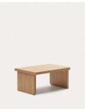 Mesa de centro Oaq de chapa de roble natural 82 x 60 cm - Kave Home