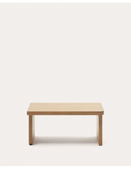 Mesa de centro Oaq de chapa de roble 82x60cm - Kave Home T827ME89M040