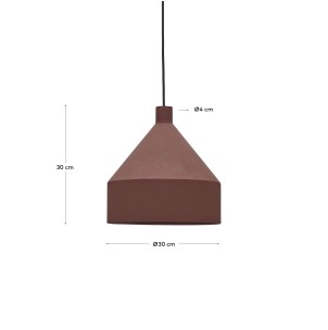 Lámpara techo Peralta acabado terracota Ø30cm Kave Home L0100002RR86 2