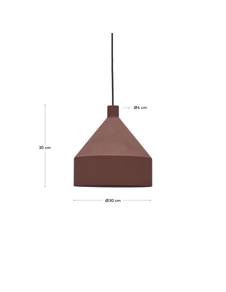 Lámpara techo Peralta acabado terracota Ø30cm Kave Home L0100002RR86