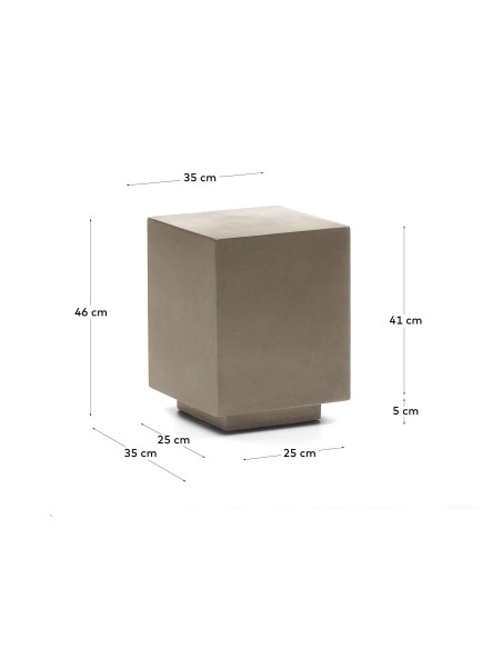 Mesa auxiliar Rustella de cemento 35x35 cm - Kave Home - J2200008PR03