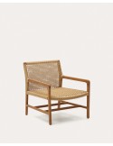 Sillón SABOLLA de madera maciza de teca - Kave Home