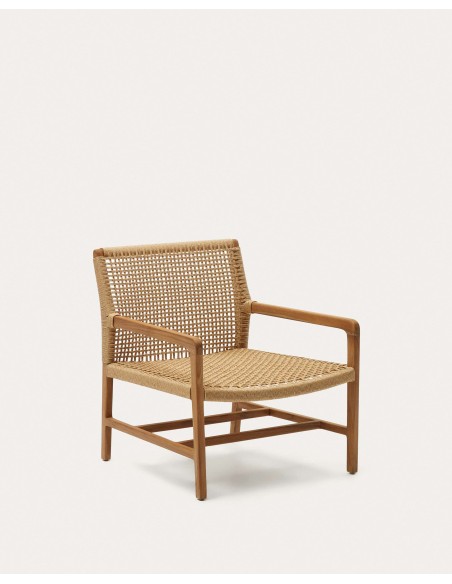 Sillón Sabolla de madera maciza de teca - Kave Home