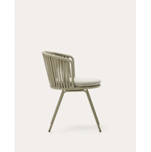 Silla exterior Saconca cuerda acero beige - Kave Home - J0600046JJ12 2