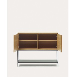 Aparador Vedrana 2 puertas roble/acero negro 97,5 x 80 cm - Kave Home 2