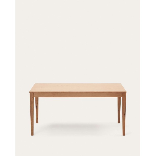 Mesa extensible Yain chapa y madera maciza de roble 160 (220) x 80 cm