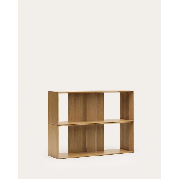 Set Litto de 2 estanterías modulares de chapa de roble 101 x 76 cm 