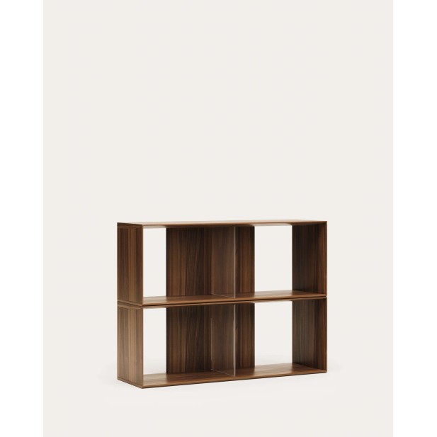 Set Litto 2 estanterías modulares chapa nogal 101 x 76 cm M1400007MM41