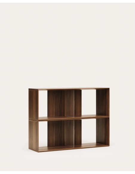 Set Litto 2 estanterías modulares chapa nogal 101 x 76 cm M1400007MM41